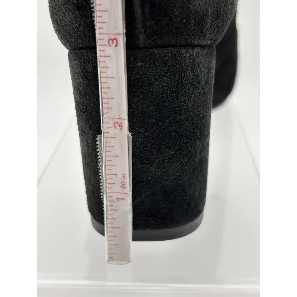 Saint Laurent Suede Gladiator Sandals Black Suede Size 37.5 / 7.5 Buckles - Picture 10 of 16